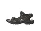Schwarze Ledersandalen mit Schnalle