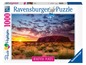 Ravensburger Puzzle mit 1000 Teilen, zeigt Uluru bei Sonnenuntergang.