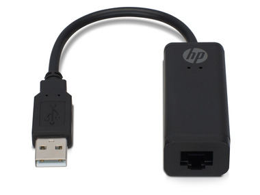HP Netzwerk Adapter USB A auf RJ45 0,1m, schwarz