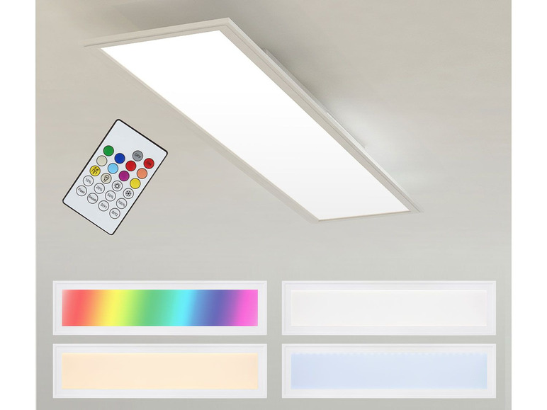 Gehe zu Vollbildansicht: Briloner RGB LED Decken-Panel, inkl. Fernbedienung und App Steuerung, dimmbar, Farbtemperatursteuerung - Bild 9