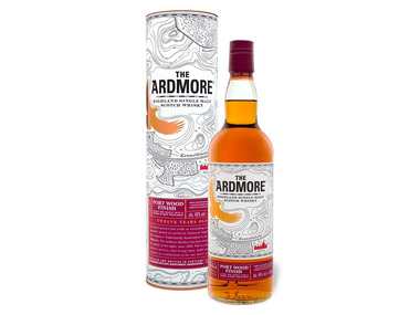 The Ardmore Old Port Wood Finish Highland Single Malt Scotch Whisky 12 Jahre mit Geschenkbox 46% Vol
