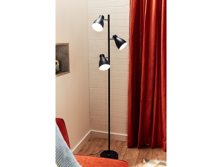 Gehe zu Vollbildansicht: LIVARNO LUX® LED-Stehleuchte, 165 cm Höhe, Metall matt, 3-flammig, dreh- und schwenkbar - Bild 4
