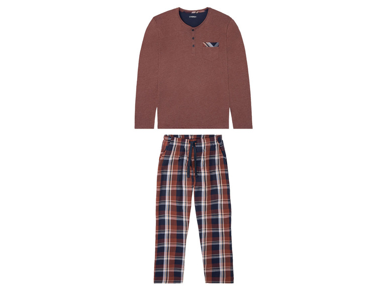 Gehe zu Vollbildansicht: LIVERGY® Herren Pyjama, mit Baumwolle - Bild 2