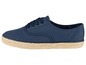 Blaue Canvas-Sneaker mit Jutesohle.