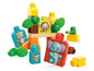 Mega Bloks Bausteine mit Dschungeltieren, darunter ein Elefant und ein Tiger.