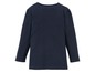 Ein dunkelblaues Langarmshirt für Mädchen.