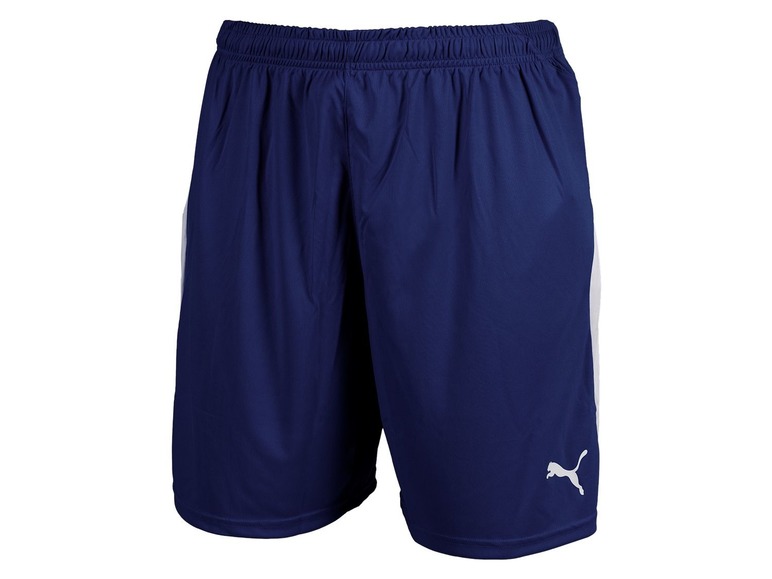 Blaue Sport-Shorts mit weißen Akzenten von Puma.