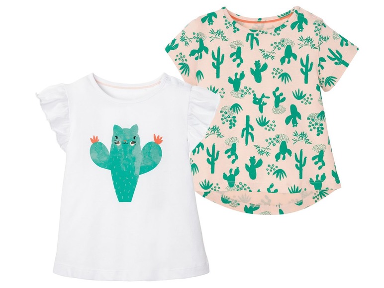 Gehe zu Vollbildansicht: LUPILU® Kleinkinder T-Shirts Mädchen, 2 Stück, aus Baumwolle - Bild 24