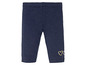Dunkelblaue Leggings mit Herz-Print.
