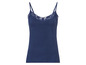 Ein dunkelblaues Tanktop mit Spitze