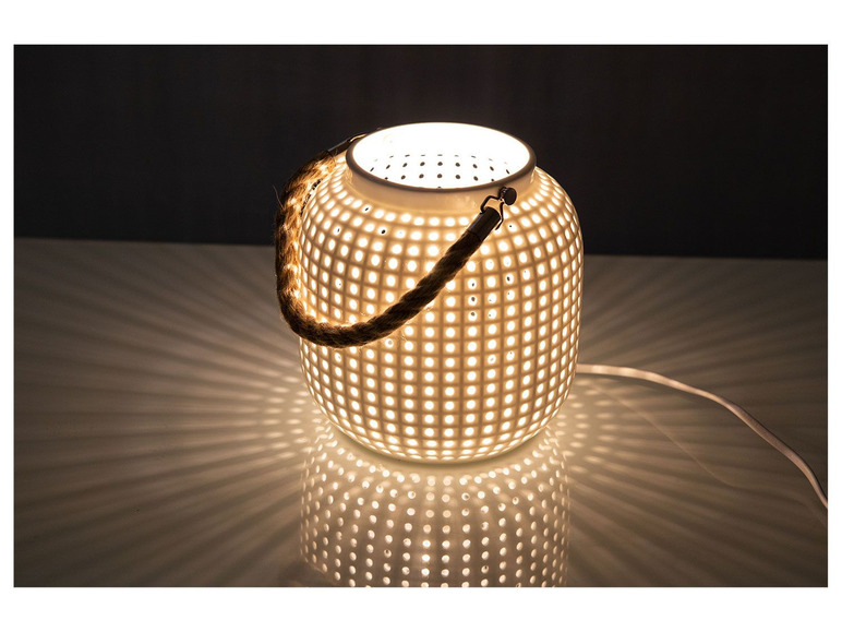 Gehe zu Vollbildansicht: Nino Leuchten Nino Tischleuchte »Bola«, aus Keramik, mit Handkordel - Bild 4