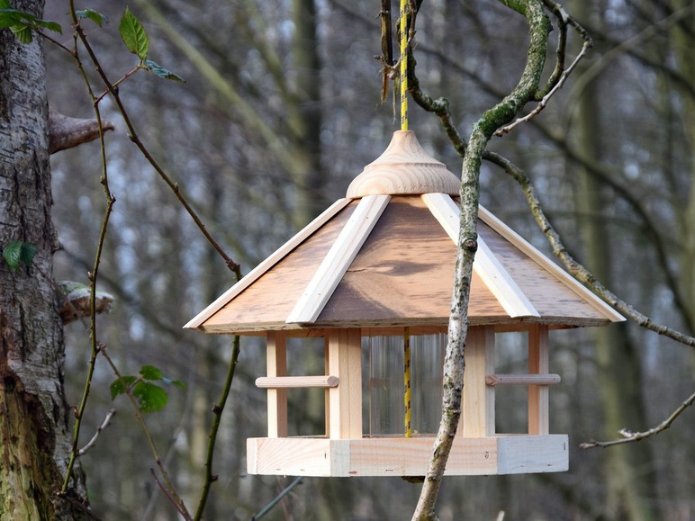 Gehe zu Vollbildansicht: dobar Vogelhaus "Camouflage" mit Futter-Silo zum Aufhängen - Bild 4