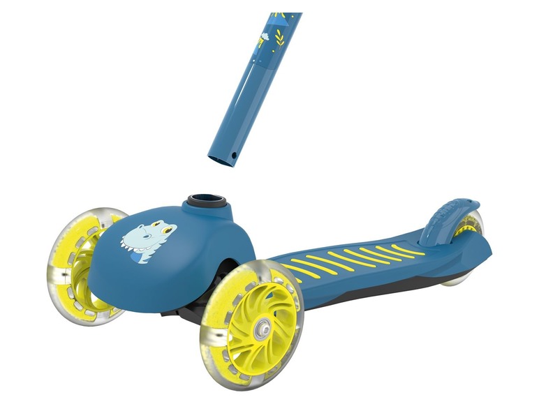 Gehe zu Vollbildansicht: Playtive JUNIOR PLAYTIVE® JUNIOR Kinder Scooter, mit LED-Rollen, Hinterrad-Reibungsbremse, ab 3 Jahren - Bild 37