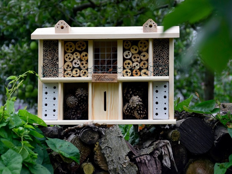 Gehe zu Vollbildansicht: dobar Insektenhotel »Landsitz Superior« als Bausatz, aus Kiefernholz, mit Füllmaterial - Bild 3