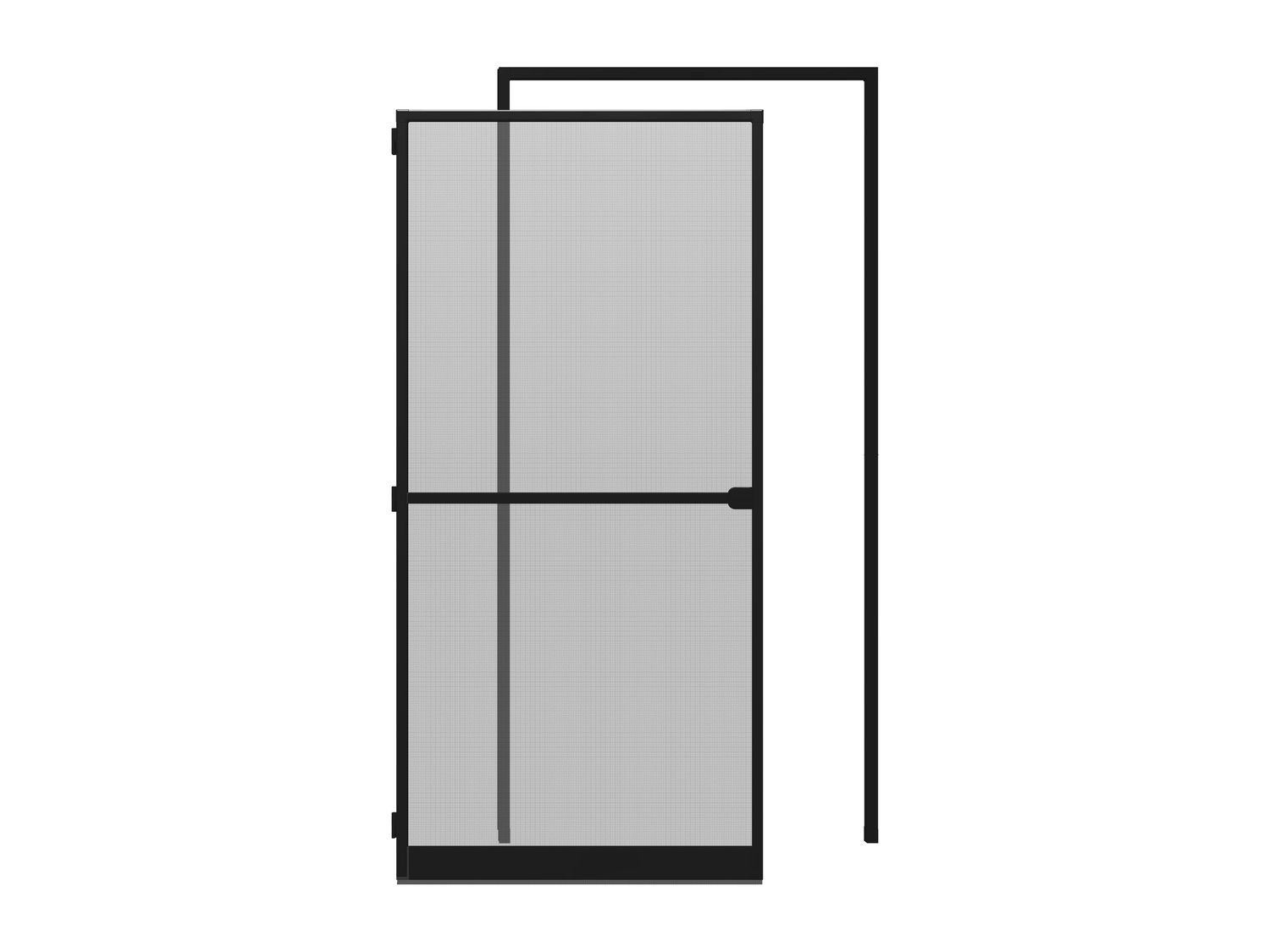 Fliegengitter Balkontür 220 X 245 Cm Magnet – Insektenschutz Mit Klett, Faltbar, Schwarz
