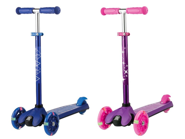 Gehe zu Vollbildansicht: Playtive JUNIOR PLAYTIVE® JUNIOR Tri Scooter, mit LED Rollen, verstellbare Lenkerhöhe, ab 3 Jahren - Bild 1