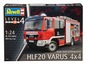 Ein Revell Modellbausatz eines roten MAN TGM/Schlingmann HLF20 Varus 4x4 Feuerwehrfahrzeug.