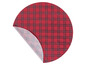 Runder Tischläufer mit rot-weißem Karomuster