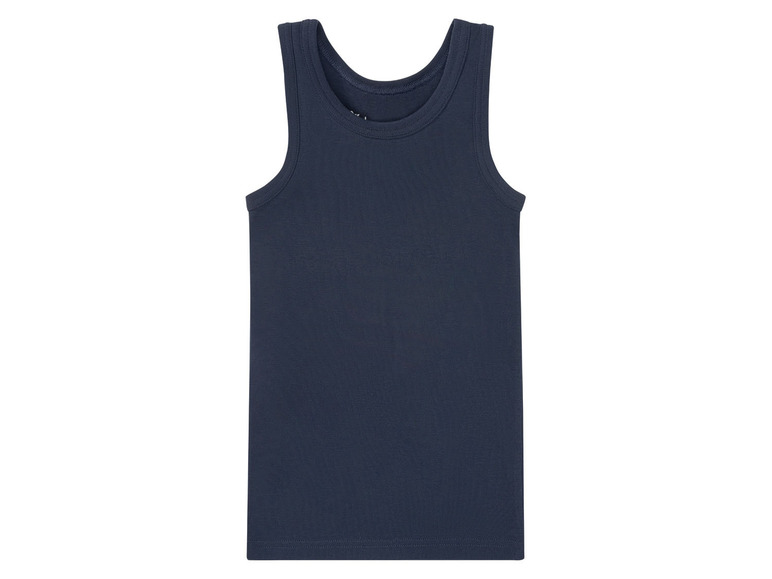 Ein dunkelblaues Tanktop.