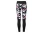 Schwarze Leggings mit Blumenmuster zum Sport