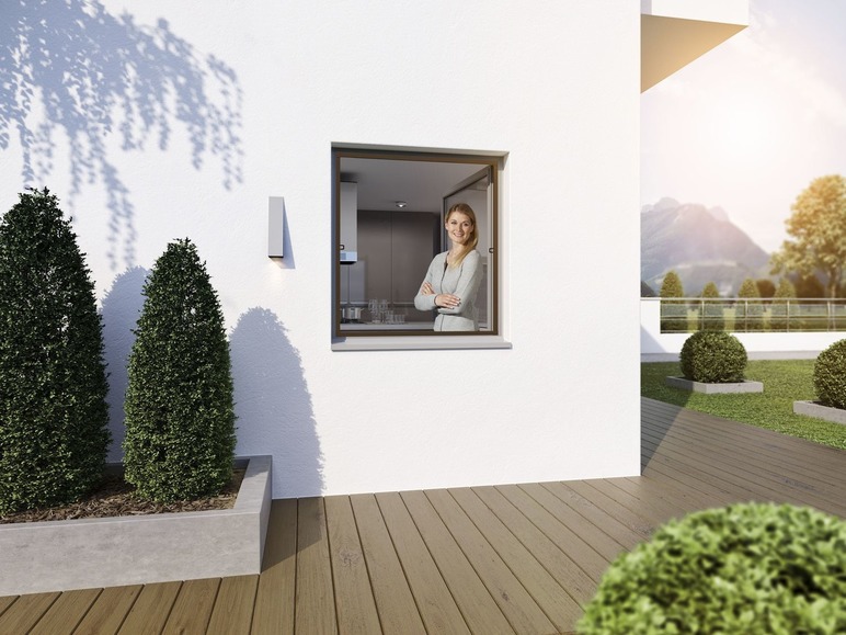 Gehe zu Vollbildansicht: wip Insektenschutz für Fenster, Aluminium, ohne Bohren, 100 x 120 cm - Bild 3