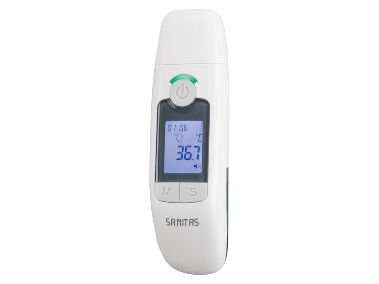 Gehe zu Vollbildansicht: SANITAS Multifunktions-Thermometer, mit 6-in-1-Funktion, 30 Speicherplätze, großes Display - Bild 1