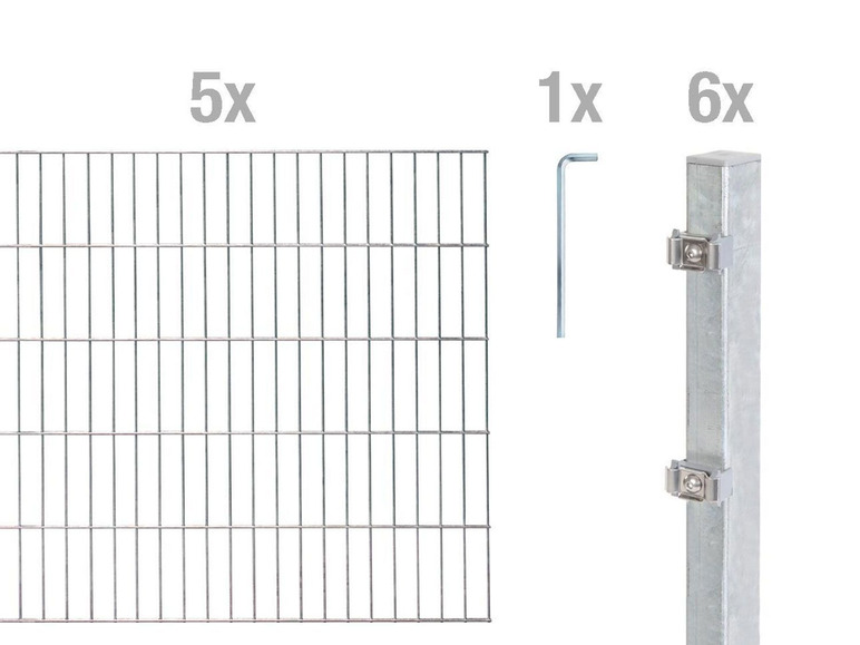 Gehe zu Vollbildansicht: ALBERTS Doppelstabmattenzaun-Grundset, Länge 10 m - Bild 18