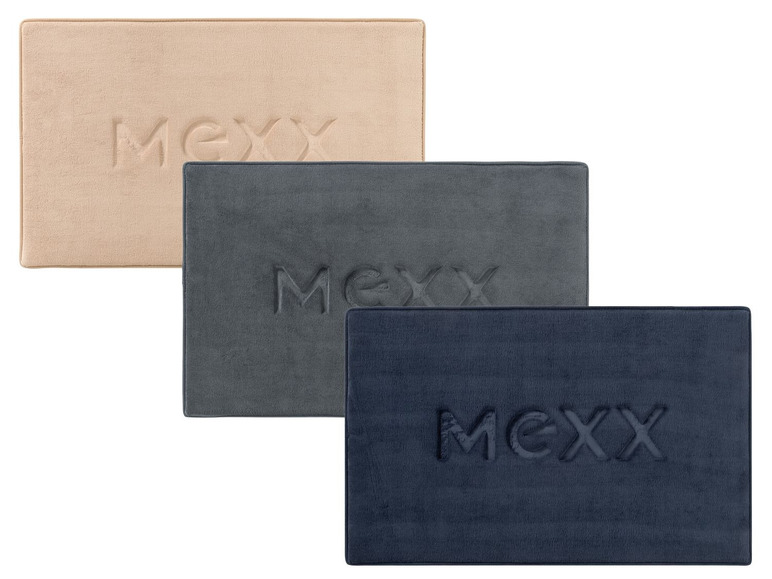 Gehe zu Vollbildansicht: Mexx Home Badematte, 50 x 76 cm, geprägter Marken-Schriftzug, Kern aus Memoryschaum - Bild 1