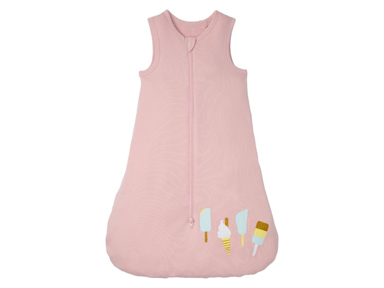 Gehe zu Vollbildansicht: LUPILU® Baby Schlafsack Mädchen, Reißverschluss mit Kinnschutz, aus reiner Baumwolle - Bild 5