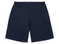 Dunkelblaue Baumwollshorts mit elastischem Bund.