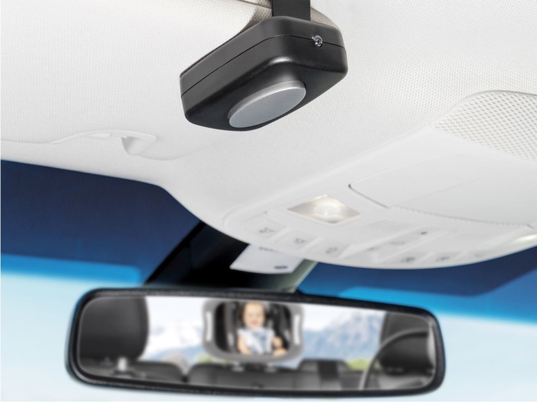 Gehe zu Vollbildansicht: Reer Auto-Sicherheitsspiegel mit Licht »BabyView«, große, gewölbte Spiegelfläche - Bild 6