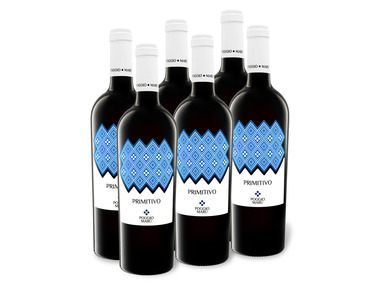 6 x 0,75-l-Flasche Weinpaket Poggio Maru Primitivo Salento IGP trocken, Rotwein