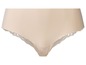 Beigefarbene Unterhose mit Spitze.