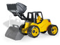 Gelber Spielzeug-Traktor mit Schaufel