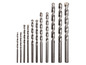 Ein Satz Bohrer in verschiedenen Größen.