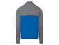 Ein graues und blaues Half-Zip-Sweatshirt