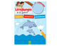 Übungsbuch mit Delfinen für Kinder von 4-5 Jahren mit Übungen zum Kombinieren, Konzentrieren und Schreiben.
