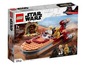 Lego Star Wars Set mit Luke Skywalkers Landspeeder und Minifiguren von Luke, C-3PO und einem Jawa.