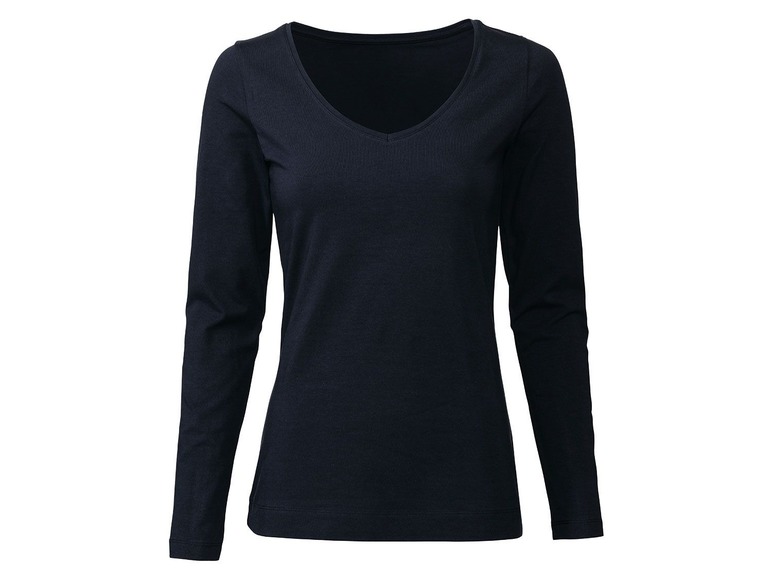 Gehe zu Vollbildansicht: ESMARA® Langarmshirt Damen, 2 Stück, in Single-Jersey-Qualität, aus Baumwolle und Elasthan - Bild 9