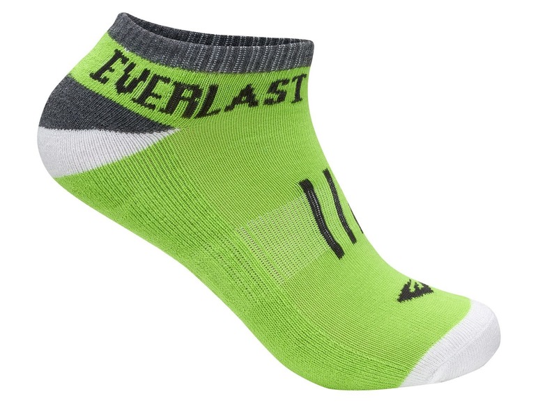 Grüne Everlast Socken mit weißen und grauen Akzenten.
