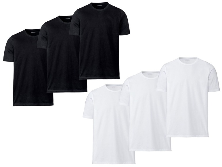Gehe zu Vollbildansicht: LIVERGY® T-Shirt Herren, 3 Stück, aus Baumwolle - Bild 1