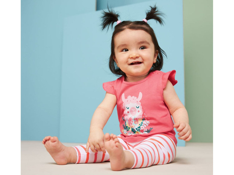 Gehe zu Vollbildansicht: LUPILU® Baby Leggings Mädchen, 2 Stück, elastischem Bund - Bild 3