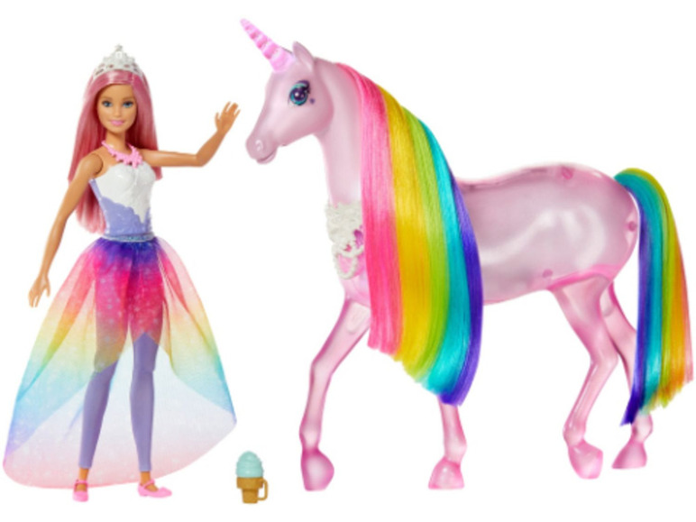 Gehe zu Vollbildansicht: Barbie »Dreamtopia Magisches Zauberlicht Einhorn«, mit Barbie und Zubehör, ab 3 Jahren - Bild 3