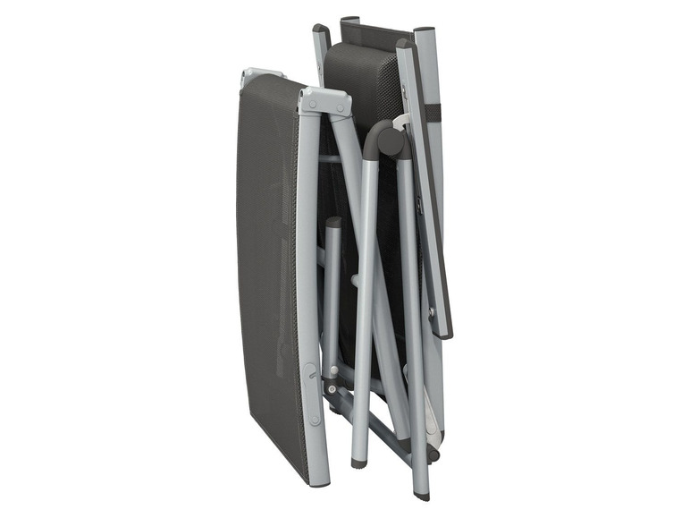 Gehe zu Vollbildansicht: FLORABEST® Liegestuhl Houston Aluminium, mit Armlehne, silber/grau - Bild 6