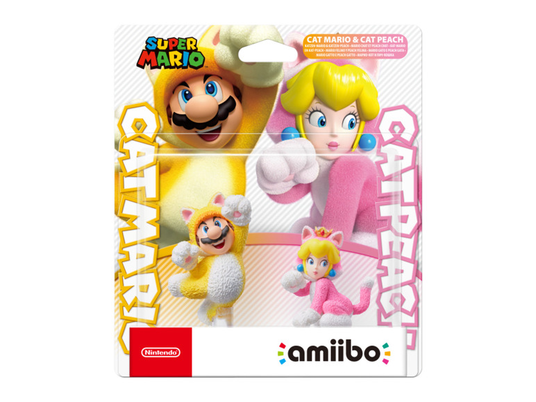 Gehe zu Vollbildansicht: Nintendo amiibo Doppelpack Katzen-Mario und Katzen-Peach - Bild 1