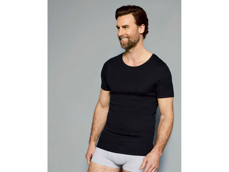 Gehe zu Vollbildansicht: LIVERGY® Herren Unterhemd aus reiner Baumwolle - Bild 3