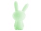 Eine hellgrüne Hasen-Nachttischlampe.