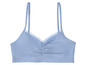Ein blauer BH mit Spitze