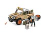 Schleich Safari Jeep mit Tierarzt und Schimpanse.