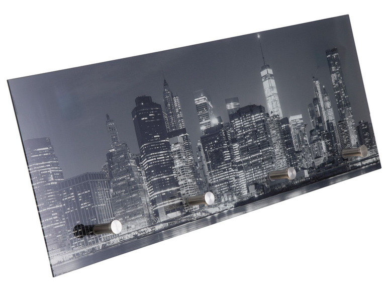 Gehe zu Vollbildansicht: Spiegelprofi Glasgarderobe Tobi Motiv Skyline - Bild 2